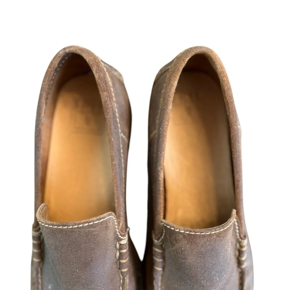 Frye Brown Leather Slip-On Loafers
